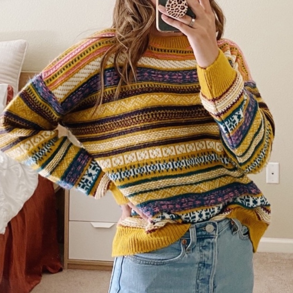 JOLT/BRIGHT BRIGHT MULTI COLORS  M SWEATER
